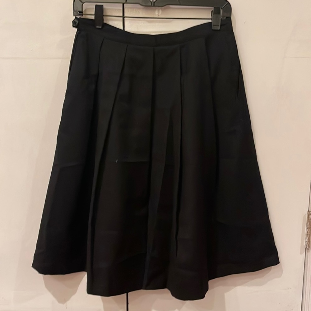 Muji Midi Wool A line skirt, size S, black